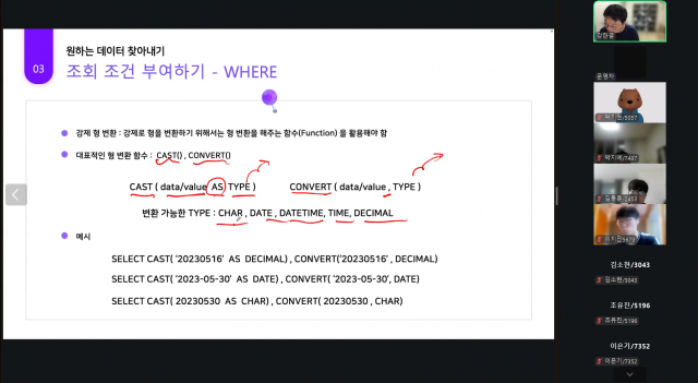 ‘2025학년도 데이터 역량강화 프로그램’ 진행 모습